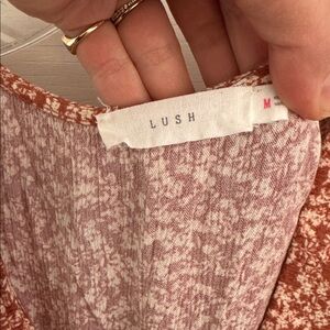 Lush Maroon Floral Long Sleeve Dress